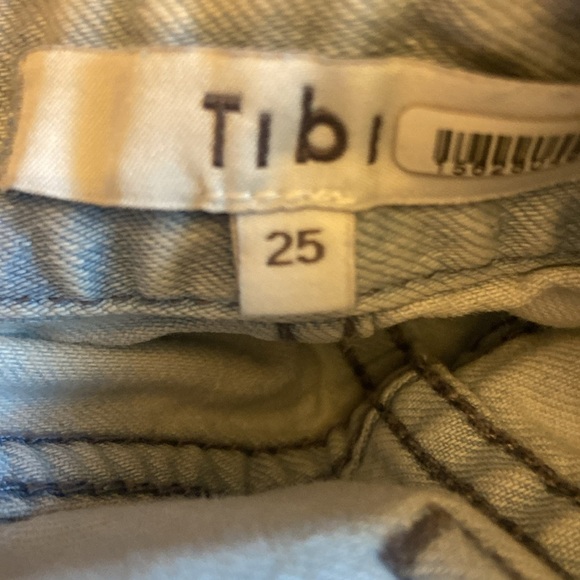 Tibi Denim Jean Mini Skirt Sz 25 Light Rinse - Picture 3 of 5